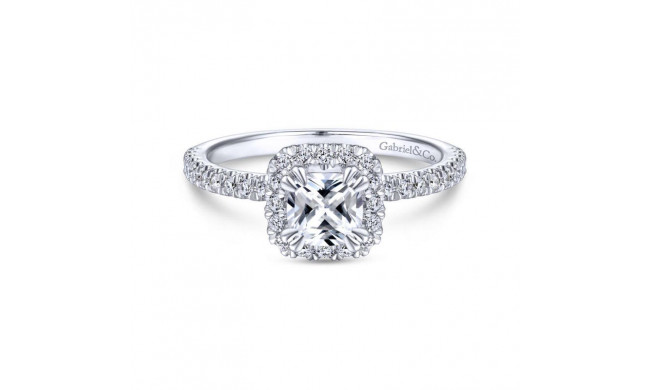 Gabriel & Co. 14k White Gold Contemporary Halo Engagement Ring - ER14664C3W44JJ