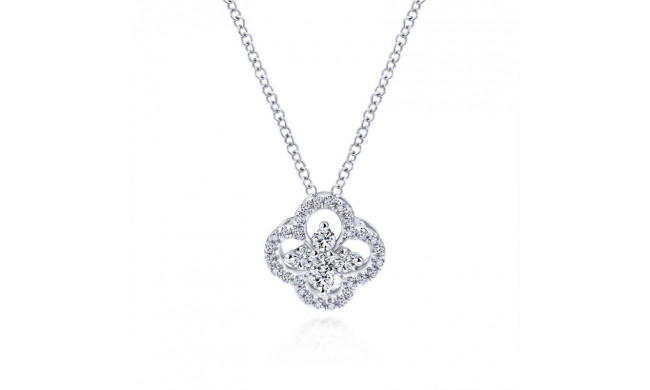 Gabriel & Co. 14k White Gold Lusso Diamond Necklace - NK3118W45JJ