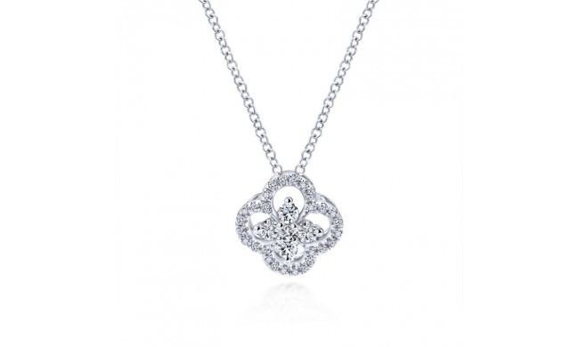 Gabriel & Co. 14k White Gold Lusso Diamond Necklace - NK3118W45JJ