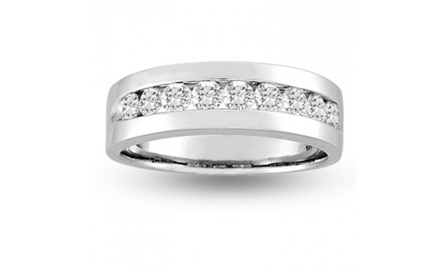 Louis Creations 14k White Gold Diamond Wedding Band - CR376-030