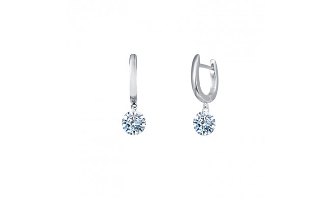 Lafonn Frameless Drop Solitaire Earrings - E0301CLP00