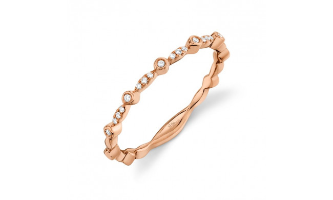 Shy Creation 14k Rose Gold Diamond Womens Band - SC55005124