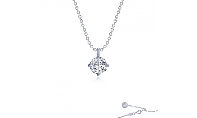 Lafonn Platinum Solitaire Necklace - N0267CLP20