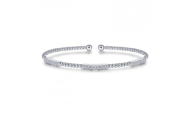 Gabriel & Co. 14k White Gold Bujukan Diamond Bangle Bracelet - BG4217-65W45JJ