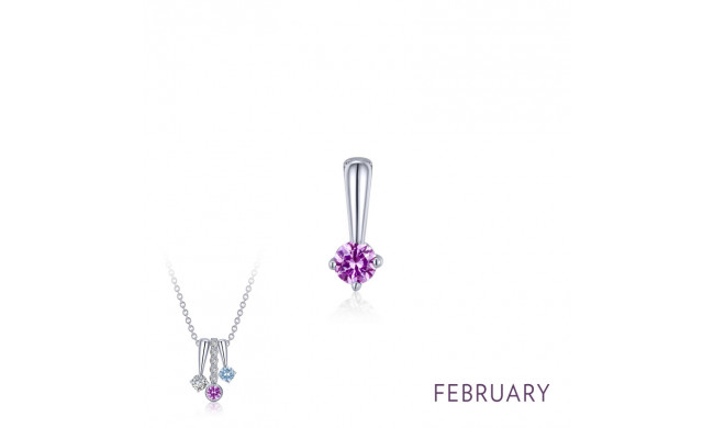 Lafonn February Birthstone Love Pendant - BP005AMP00