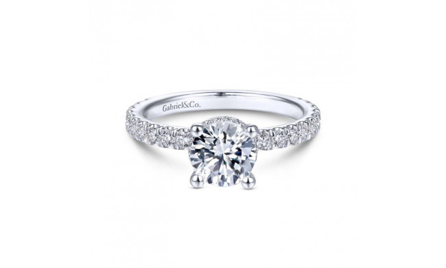 Gabriel & Co. 14k White Gold Contemporary Straight Engagement Ring - ER14649R4W44JJ