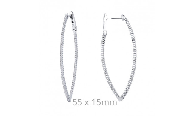 Lafonn Marquise Hoop Earrings - E3001CLP00