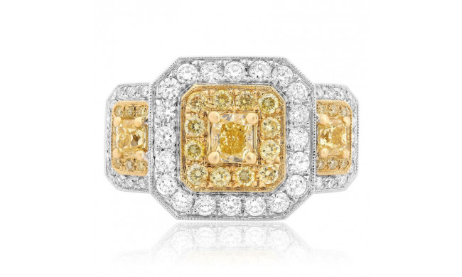 Roman & Jules Two Tone 18k Gold Diamond Ring - 1039-2