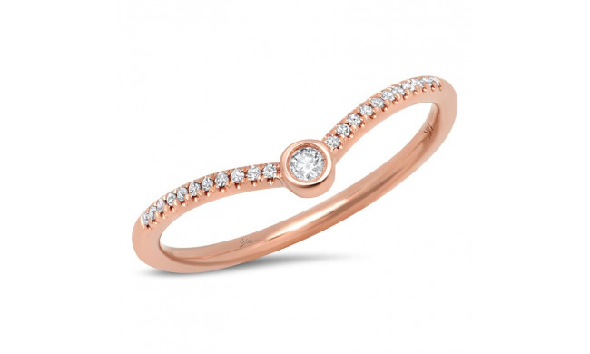 Shy Creation 14k Rose Gold Diamond Womens Ring - SC55003596