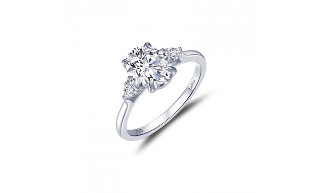 Lafonn Platinum Classic Three-Stone Engagement Ring - R0478CLP08