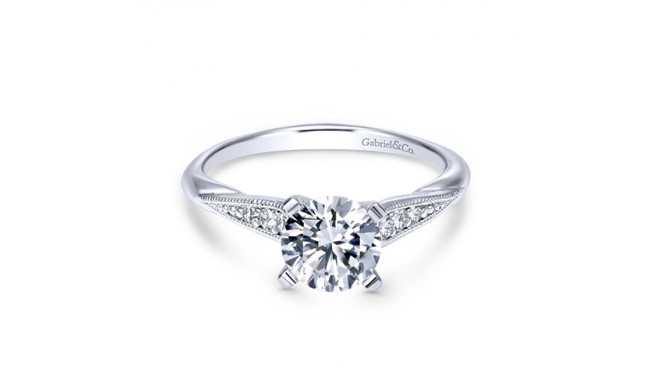 Gabriel & Co. 14k White Gold Contemporary Straight Engagement Ring - ER11750R4W44JJ