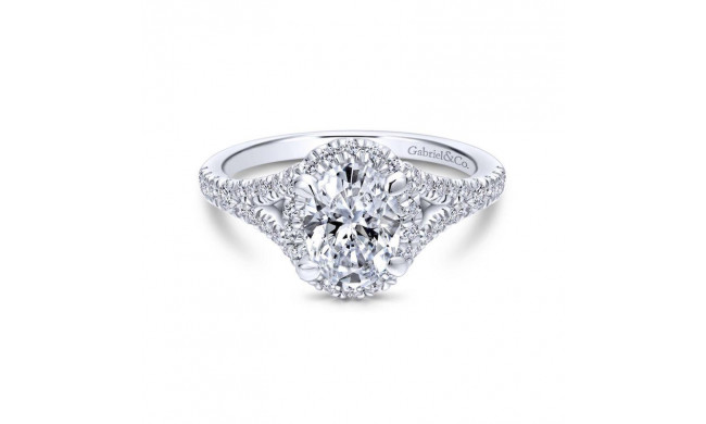 Gabriel & Co. 14k White Gold Entwined Halo Engagement Ring - ER12769O4W44JJ