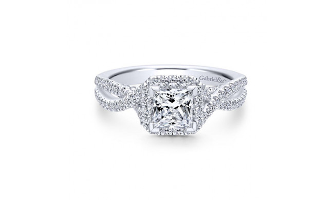 Gabriel & Co. 14k White Gold Entwined Criss Cross Engagement Ring - ER12600S3W44JJ