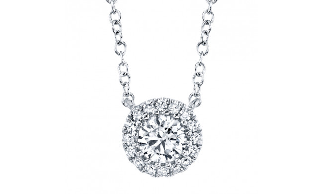 Shy Creation 14k White Gold Diamond Necklace - SC55005792