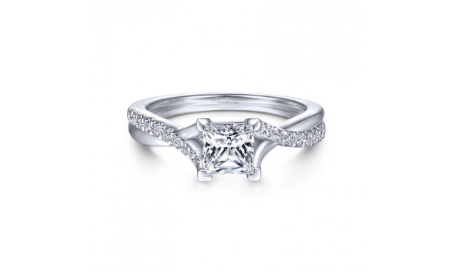 Gabriel & Co. 14k White Gold Contemporary Twisted Engagement Ring - ER11794S3W44JJ