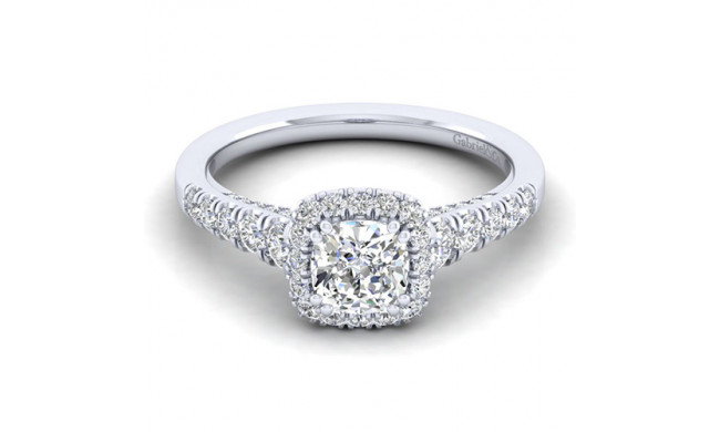Gabriel & Co. 14k White Gold Entwined Halo Engagement Ring - ER12658C4W44JJ