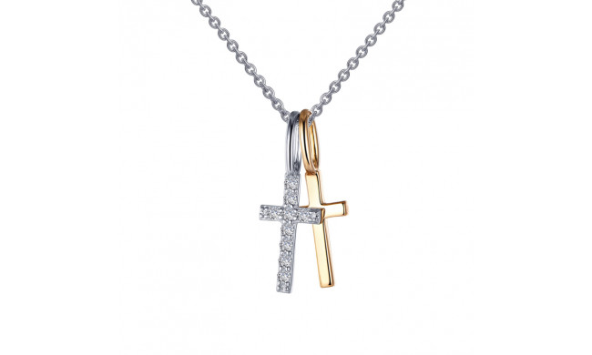 Lafonn Cross Shadow Charm Pendant Necklace - P0217CLT20