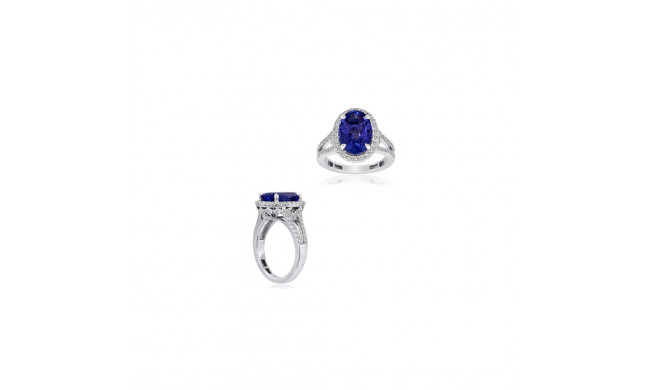 Roman & Jules 14k White Gold Tanzanite and Diamond Ring - KR5554WTZ