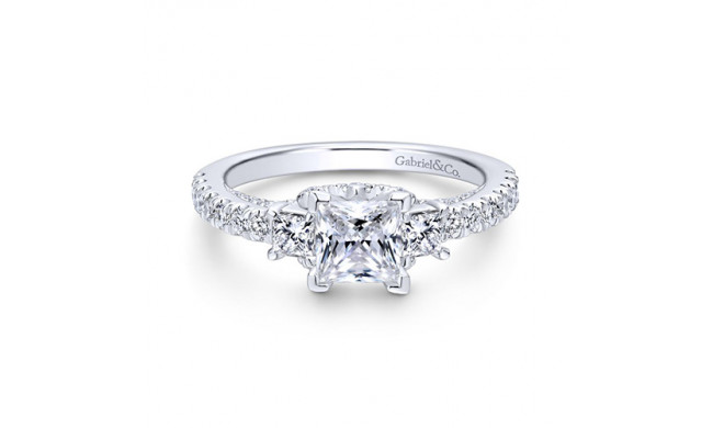 Gabriel & Co. 14k White Gold Entwined 3 Stone Engagement Ring - ER12662S3W44JJ