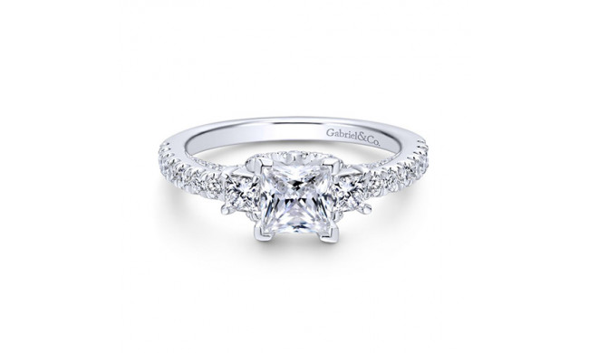 Gabriel & Co. 14k White Gold Entwined 3 Stone Engagement Ring - ER12662S3W44JJ