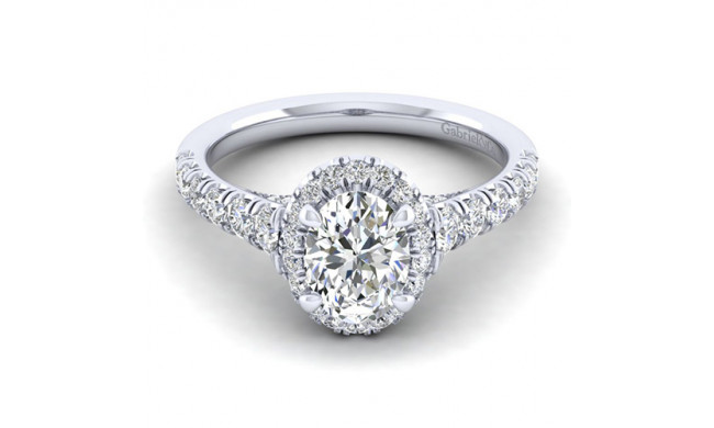 Gabriel & Co. 14k White Gold Entwined Halo Engagement Ring - ER12764O4W44JJ