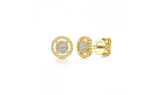 Gabriel & Co. 14k Yellow Gold Bujukan Diamond Stud Earrings - EG13355Y45JJ