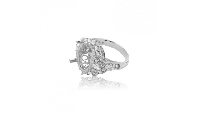 Roman & Jules 14k White Gold Halo Engagement Ring - 1130-1