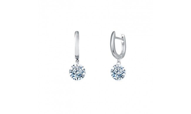 Lafonn Frameless Drop Solitaire Earrings - E0271CLP00