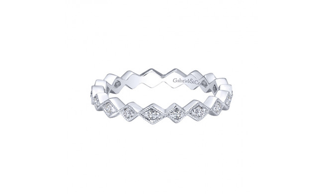 Gabriel & Co. 14k White Gold Diamond Stackable Ladies' Ring