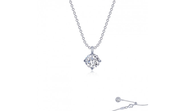 Lafonn Platinum Solitaire Necklace - N0266CLP20