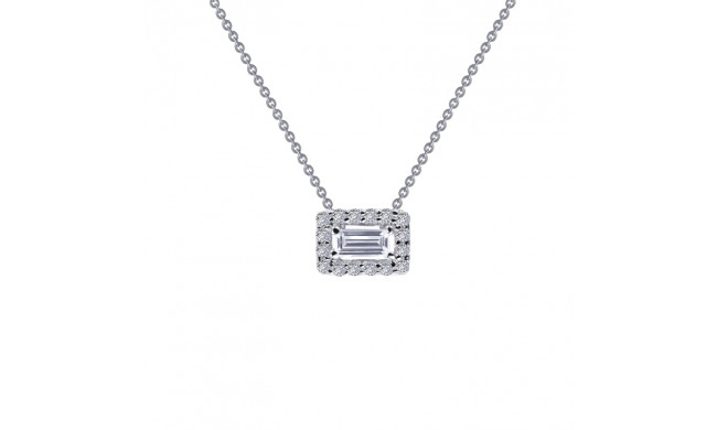 Lafonn Baguette Halo Necklace - N0105CLP18