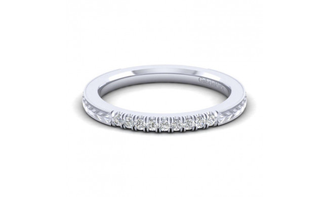 Gabriel & Co. 14k White Gold Victorian Diamond Wedding Band - WB11292W44JJ