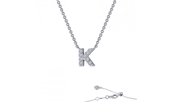 Lafonn Letter K Pendant Necklace - 9N091CLP20
