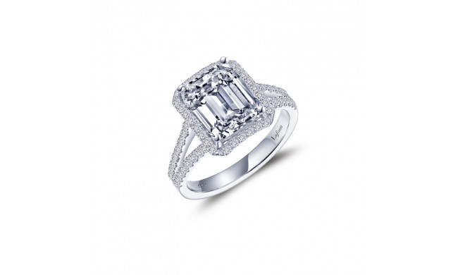 Lafonn Platinum Halo Engagement Ring - R0468CLP07
