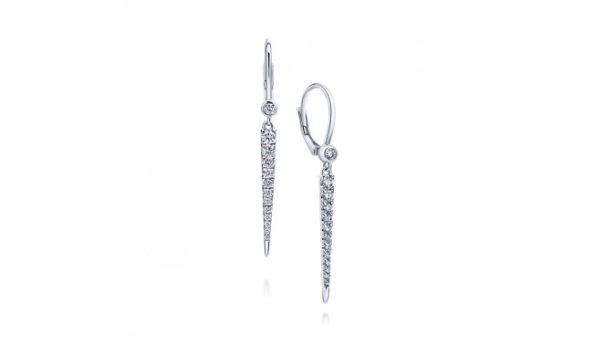 Gabriel & Co. 14k White Gold Kaslique Diamond Drop Earrings - EG12457W45JJ