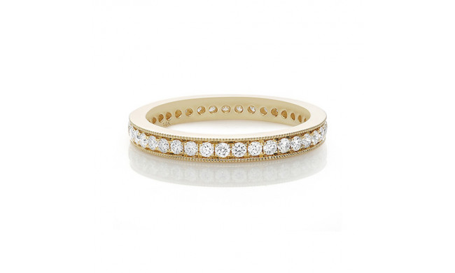 Roman & Jules 14k Yellow Gold Milgrain Diamond Eternity Wedding Band - ur1514y-wb