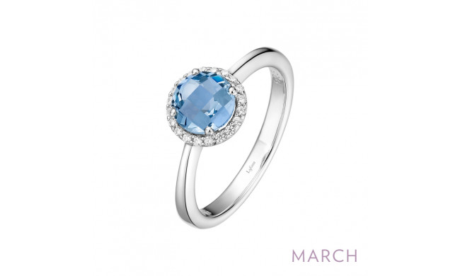 Lafonn March Birthstone Ring - BR001AQP05