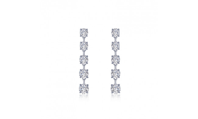 Lafonn Platinum Station Drop Earrings - E0537CLP00