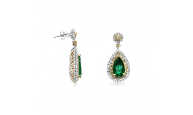 Roman & Jules Two Tone 18k Gold Drop Earrings - KE5745-1