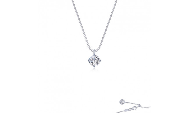 Lafonn Platinum Solitaire Necklace - N0262CLP20