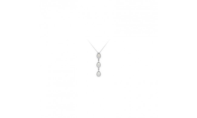 Roman & Jules 18k White Gold Pearl Pendant - KP1553WPRL-18K