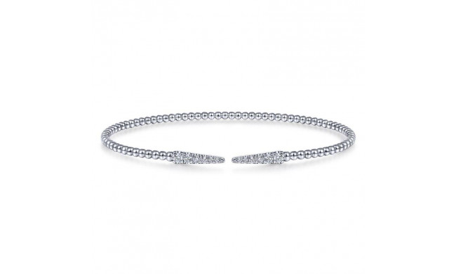 Gabriel & Co. 14k White Gold Bujukan Diamond Bangle Bracelet - BG4216-65W45JJ