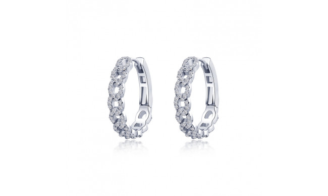 Lafonn Platinum Interlocking Circles Earrings - E0541CLP00