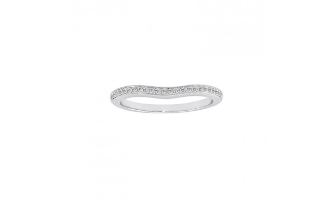 Roman & Jules 14k White Gold Curved Wedding Band - KR1725W-WB