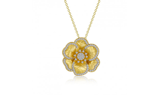 Lafonn Mixed-Color Flower Necklace - P0250CLT18
