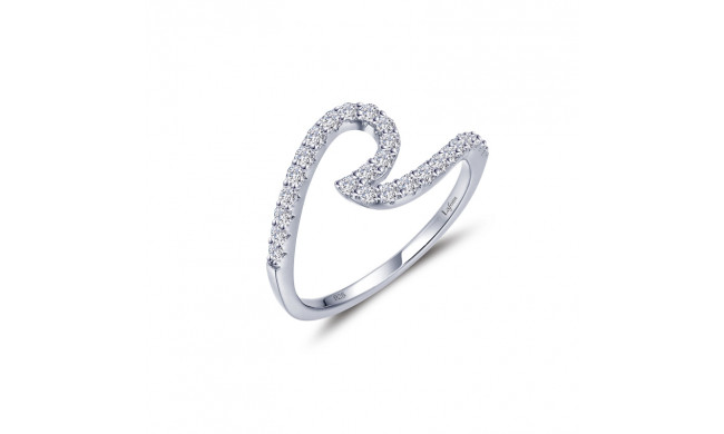 Lafonn Platinum Stylish Wave Wedding Band - R0466CLP06