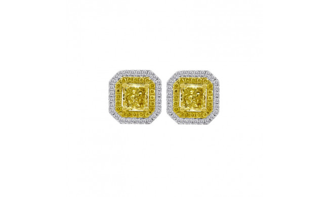 Roman & Jules Two Tone 18k Gold Studs - FE261WY-18K