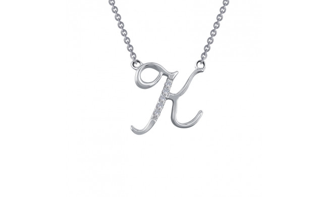 Lafonn Letter K Pendant Necklace - 9N064CLP18