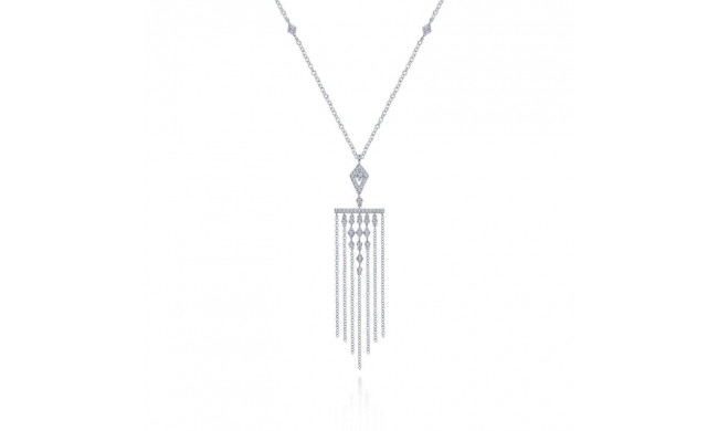 Gabriel & Co. 14k White Gold Art Moderne Diamond Necklace - NK6058W45JJ