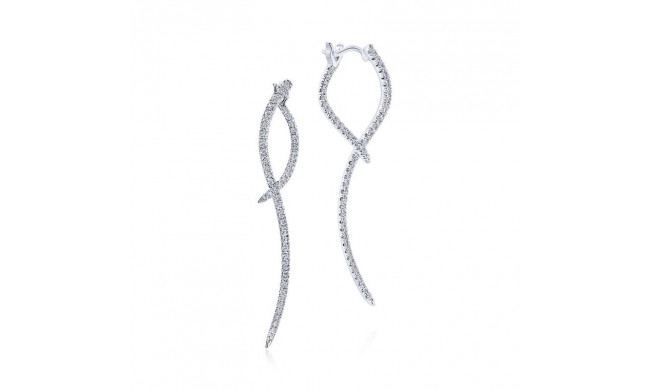 Gabriel & Co. 14k White Gold Kaslique Diamond Drop Earrings - EG12928W45JJ